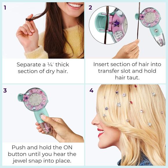 Conair Quick Gems Hair Jeweler - Add Sparkle to Your Hair Easily - Picture 2 of 7